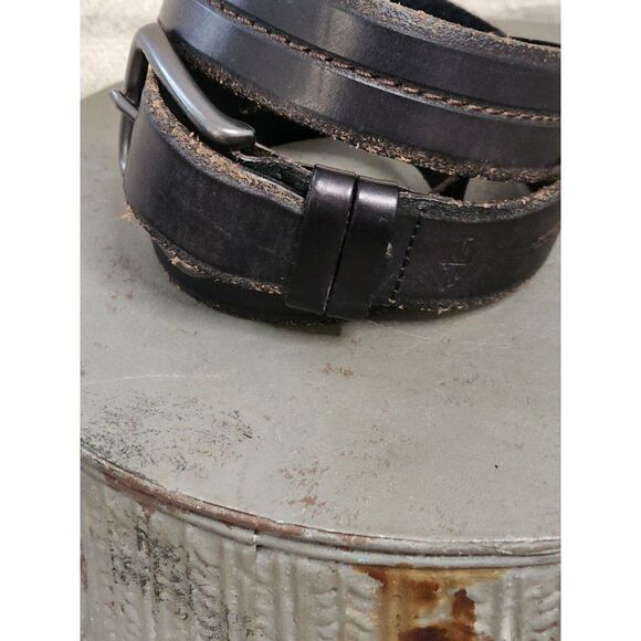 VINTAGE Dockers Brown Full Grain Cowhide Leather Belt - SIZE 38 - MADE in USA - Picture 2 of 7